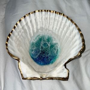 Shell painted and filled with resin